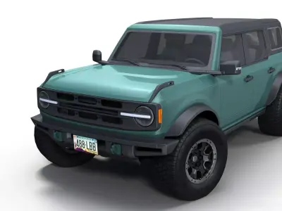 Bronco offroad vehicle Low-poly 3D model