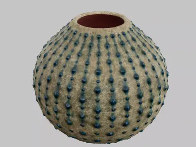 Decoration pot 03 Low-poly 3D model