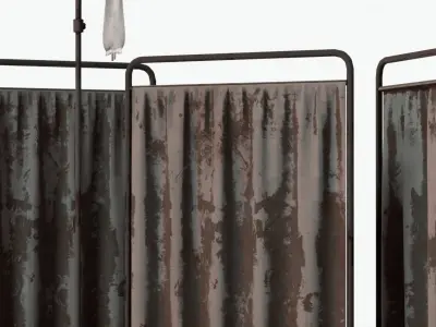  Abandoned Hospital Room Low-poly 3D model