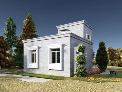 One bedroom classic House model  3D model