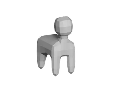 low poly animal Low-poly 3D model