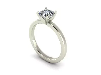 Solitaire Diamond Fashion Ring R13 3D print model