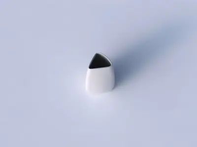 Vase curved tipping triangle with horizontal sections 053 3D print model