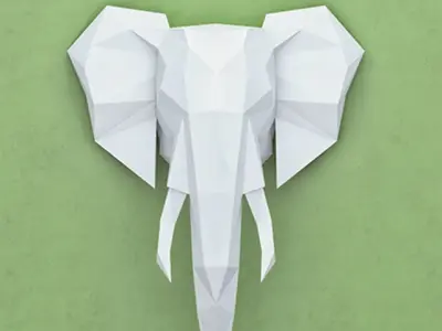 ELEPHANT PAPER HEAD 3D model