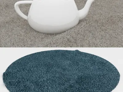 Round Rug Set 198 3D model