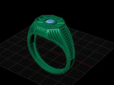 Print Ready STL 3DM  Gents Rings Diamond Men Ring  3D print model