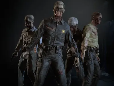 SuperZombie8 Low-poly 3D model