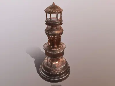 Superfuntimes Triumphal Tower Statue Free low-poly 3D model