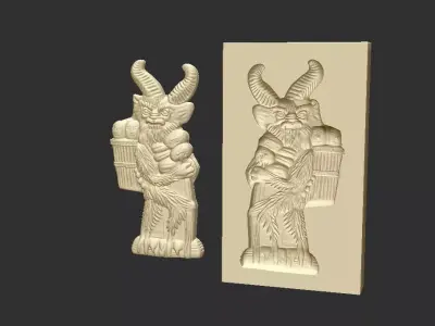 krampus sculptur christmas decoration 3D print model