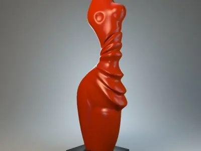 Sculpture Amazon in robes 3D model