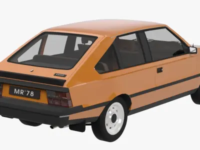 Polonez Old European Car Low-poly 3D model