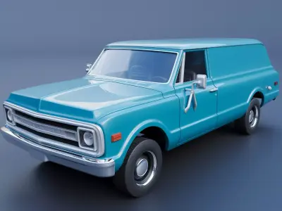 Chevrolet Panel Truck 1970 3D print model