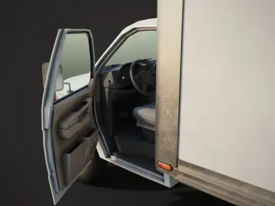 truck van Low-poly 3D model