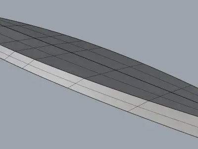 Kaholo paddle board floating in river Free 3D print model