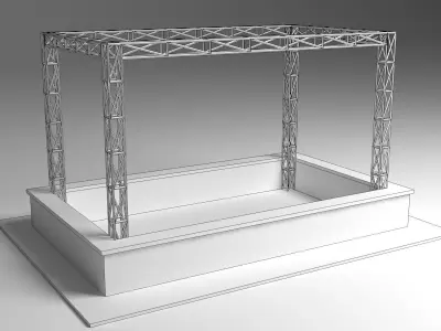 Bar with Truss 3D model