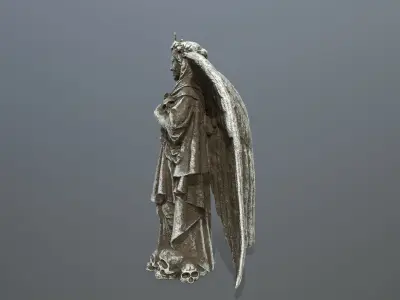 Angel Statue 03  Low-poly 3D model