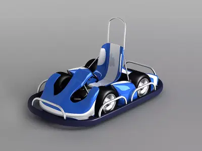 Bumper cars playground  entertainment equipment  Kart Model 3D model
