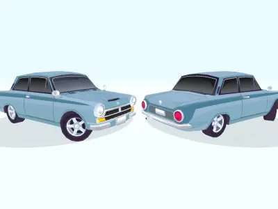 Stylized Low Poly Car 2 Low-poly 3D model