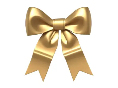 Christmas Bow Ribbon 34 Low-poly 3D model