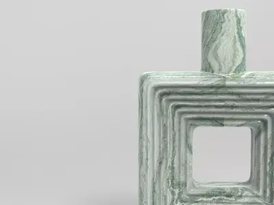 Quare Vase Low-poly 3D model