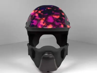 Helmet futuristic Free 3D model