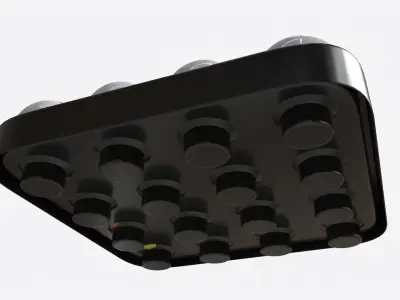 Billiard Pool Ball Set with Tray 3D model