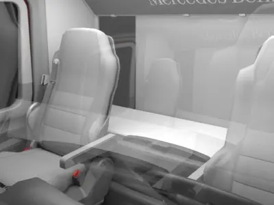 MercedesBenz-Actros interior Low-poly 3D model