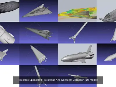 Reusable Spacecraft Prototypes And Concepts Collection
