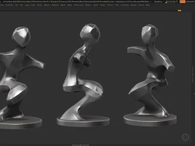 Modern Abstract Human Anatomy sculpture 3d print model 131 3D print model