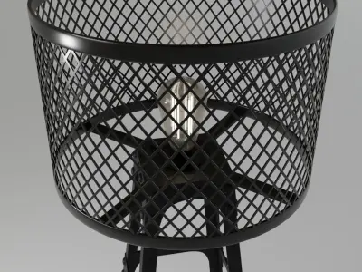 Industrial floor lamp 3D model