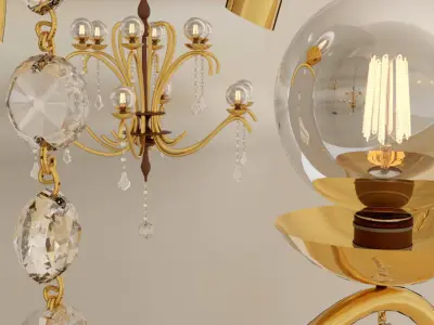 Chandelier Abyaneh 1 Free 3D model