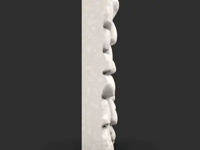 Medieval Stone Wall Construction 3D print model