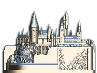 Hogwarts castle Penholder 3D print model