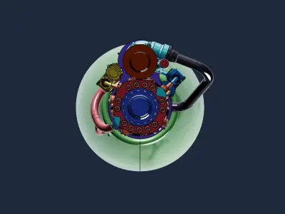 SpaceX Raptor 3 engine 3D 3D print model