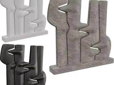 Abstract Geometric Sculpture Low-poly 3D model