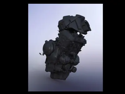 Triumph 675 engine from scan  3D print model