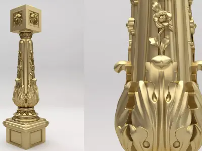 Carved Column 3D model get