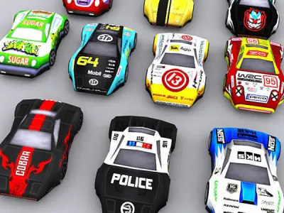 3DRT - Road Rush Speed Racers  Low-poly 3D model