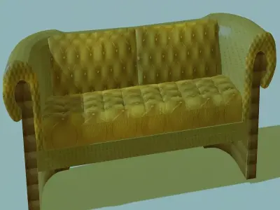 Luxury Leather Sofa 2020 3D Modle 3D model