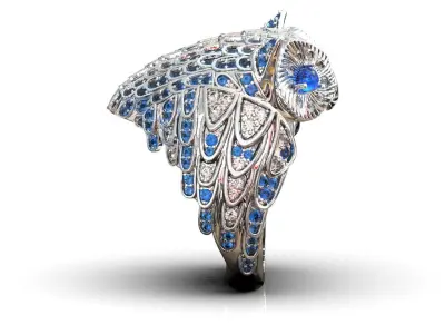 Boucheron ring owl  3D print model