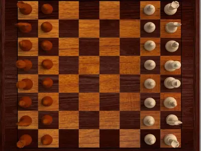 Chess Set board with pieces 3D model