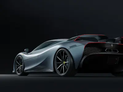 2021 Ferrari Aquila Concept Sportscar-Highly Detailed 3D model