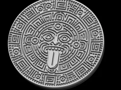 AZTEC SUN STONE - TONATIUH MEDALLION - 3D PRINT MODEL 3D print model