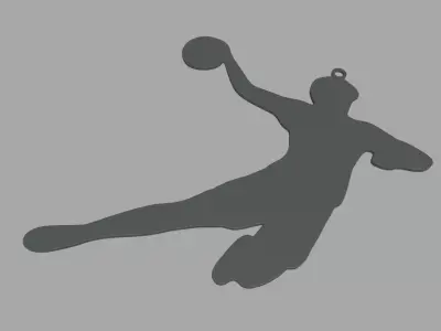 Handball Key Ring Chain 01 Low-poly 3D model