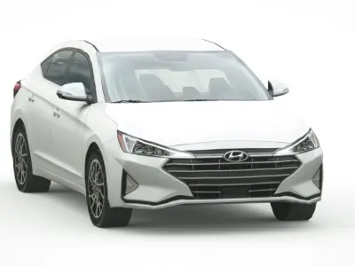 Huyndai Elantra 2019 Low-poly 3D model