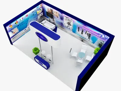  Booth Exhibition Stand a467b 3D model
