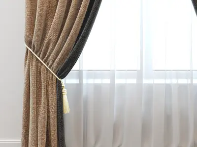 Set 16 Curtains 3D model