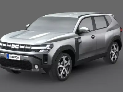 Dacia Duster 2024 Low-poly 3D model