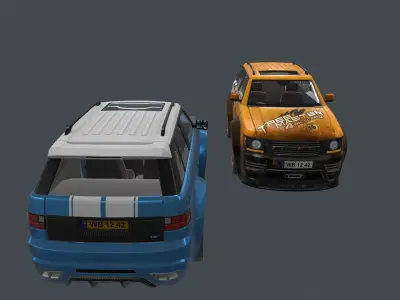 range rover tree master car Low-poly 3D model