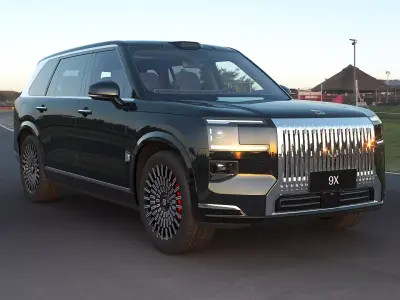 2025 Zeekr 9X with lowpoly interior Low-poly 3D model